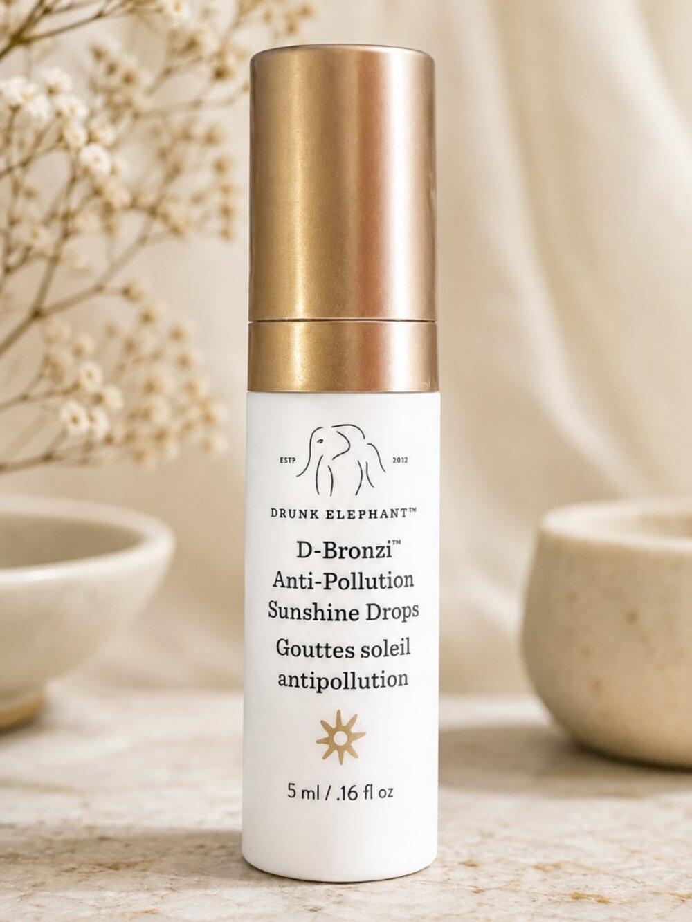 Drunk Elephant D-Bronzi Anti-Pollution Sunshine Drops 5ml NEW Mini